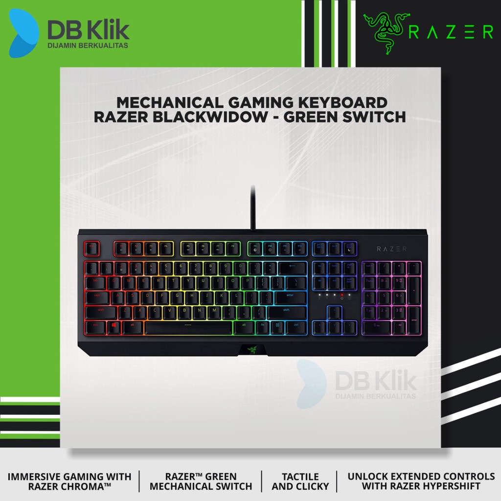 Keyboard Gaming RAZER BlackWidow Mechanichal - Green Switch