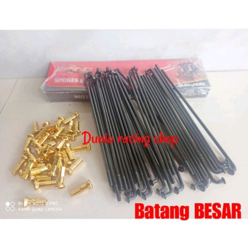 Jeruji Jari jari Model TDR Warna Hitam Trali Ring 14 16 17 18 Jeruji Ring 14 16 17 18 Batang Besar