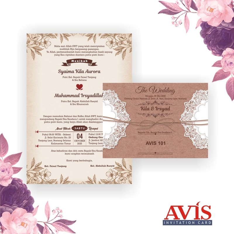 Undangan Blangko AVIS 101