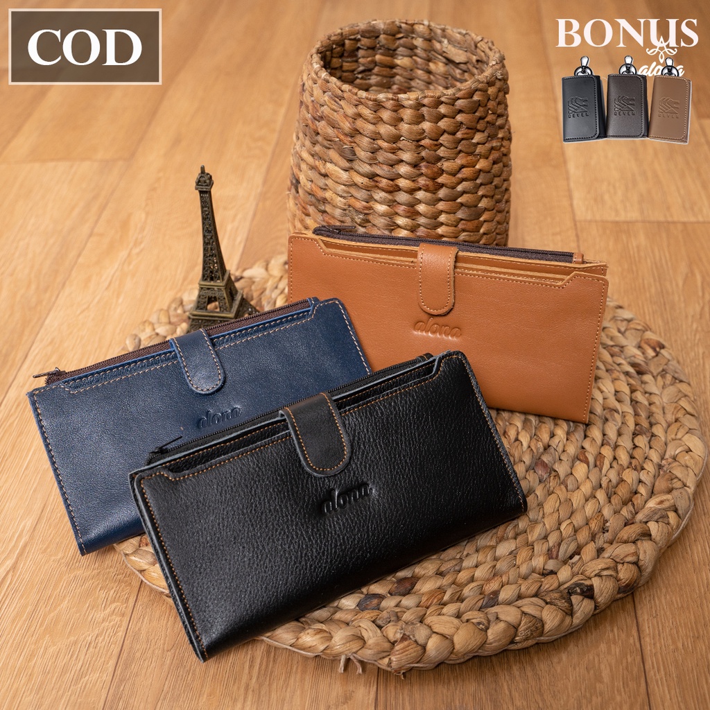 Dompet Kulit Wanita Alona Evelyn Slim Wallet Original