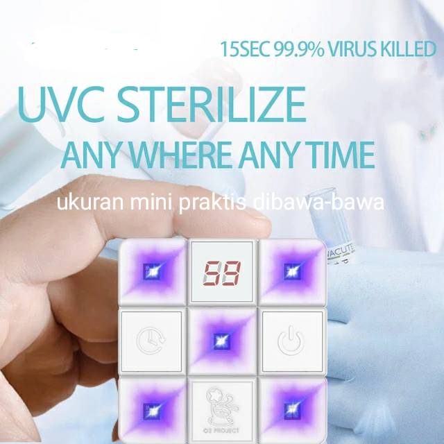UVC Sterilizer mini portable alat steril ozon disinfektan anti virus bakteri