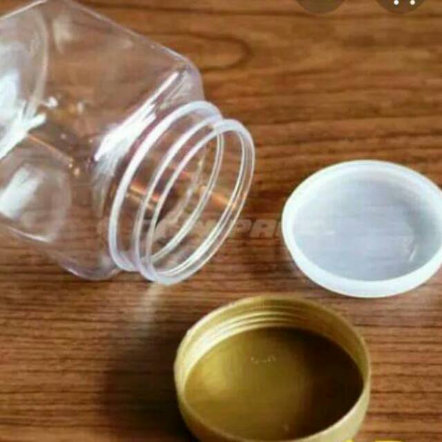 Botol kotak/jar plastik 200 ml