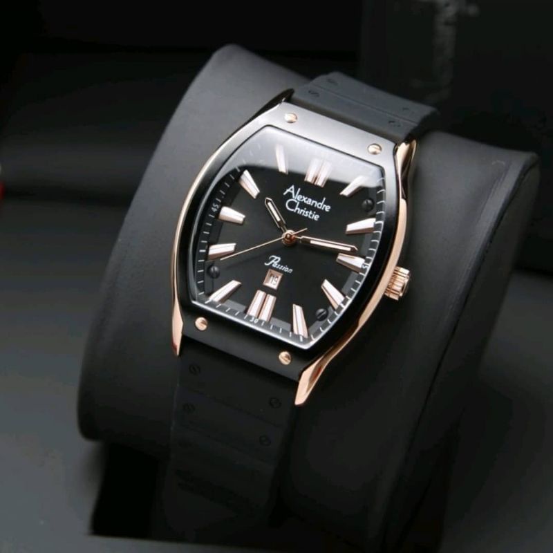 Jam Tangan Alexandre Christie AC 2941 Wanita / AC2941 LD Black Rosegold Original