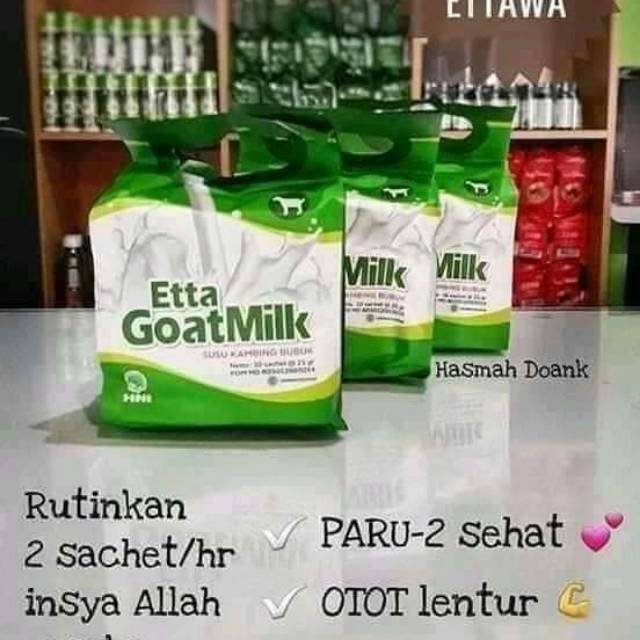 

ETTA GOAT MILK (SUSU KAMBING) HNI HPAI / SUSU TERBAIK /HAMPIR MENYERUPAI ASI