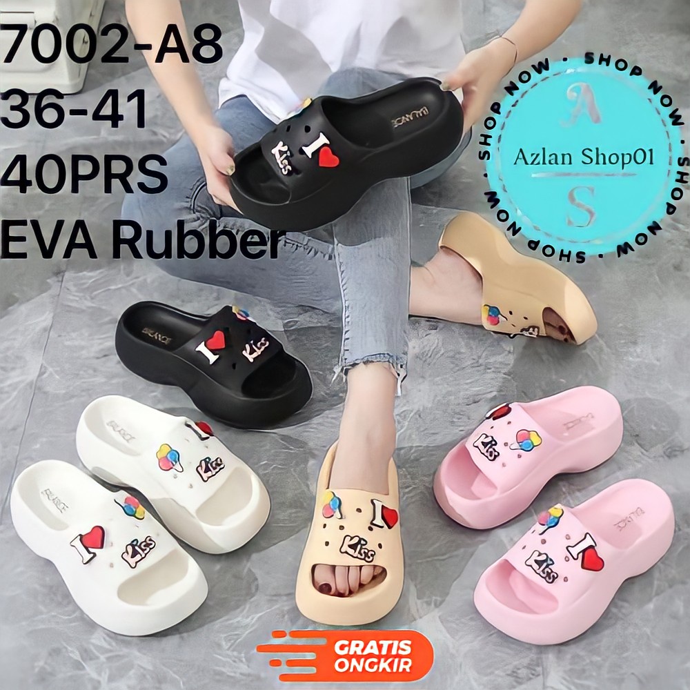 Sandal Selop Wedges Fuji Import BALANCE 7002 SIZE (36-41) / Sandal Wanita Korean style Murah