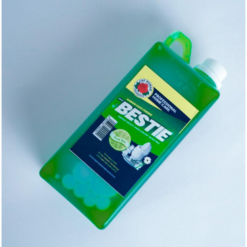 NEW! Sabun Cuci Piring Anti Lemak Jeruk Nipis BESTIE Refill 1Liter Kemasan Ekonomi