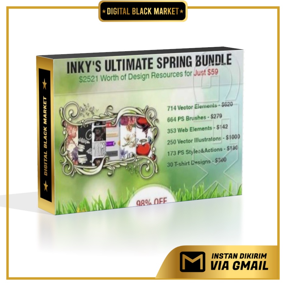 InkyDeals Ultimate Spring Bundle $2,521 Worth of Design Resources