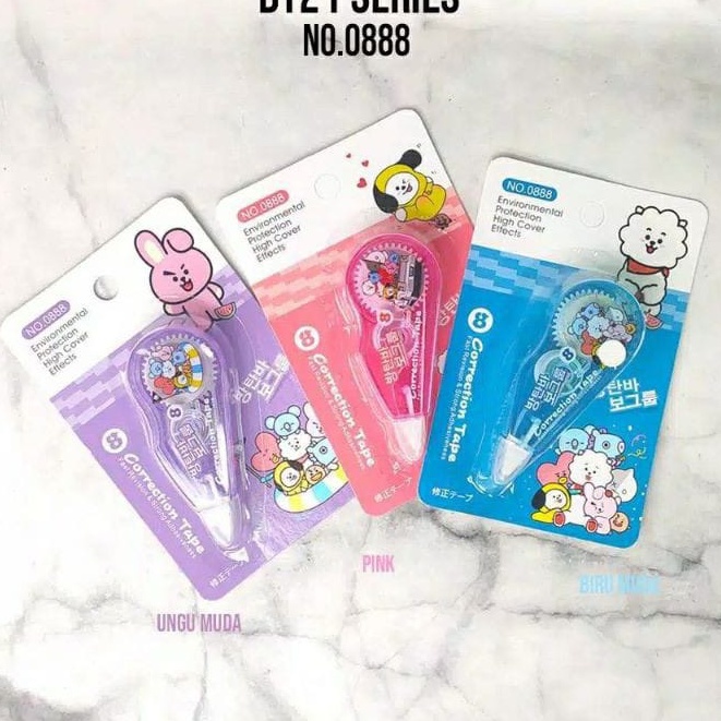 

TIPEX ROLL BTS BT21 CORECTION ROLL TAPE TIPE X BT21 BTS BISA COD