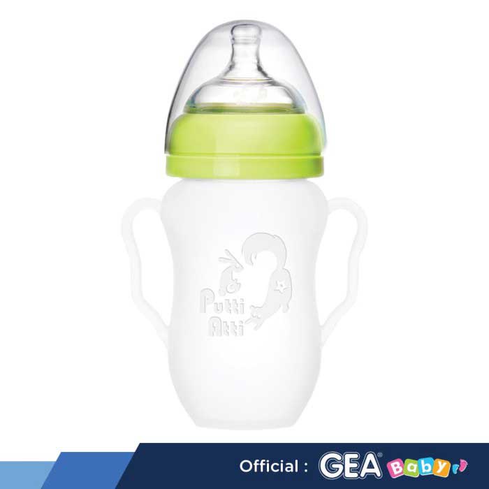 Putti Atti Silicone Handle Baby Bottle 260ml - Botol Susu Bayi Silikon Handle