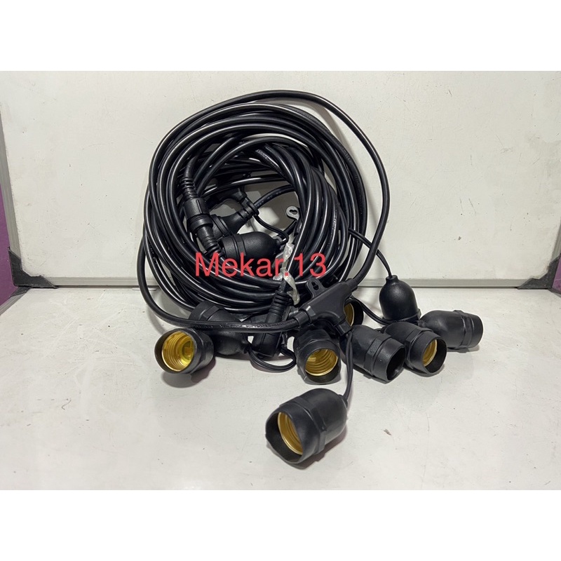 Kabel Fitting Gantung edison retro filamen cafe 10m 10 meter 10 fitting/ fitting gantung cafe