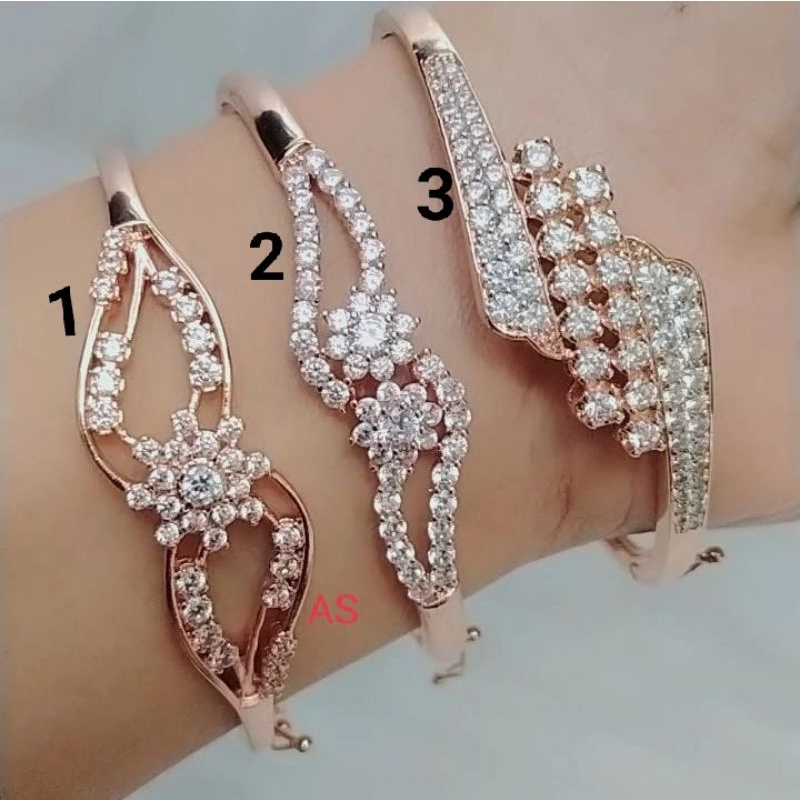 Gelang lookdiamond rodhium titanium . xuping medan sumbayak