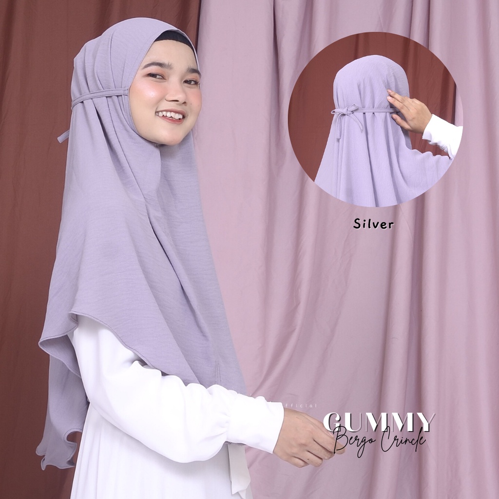 Bergo Crincle/ Gummy Bergo Instan Crincle-Silver