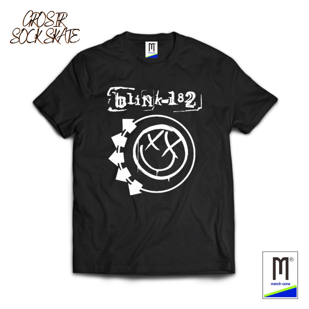 kaos band kaos distro kaos musik vintage BLINK hitam