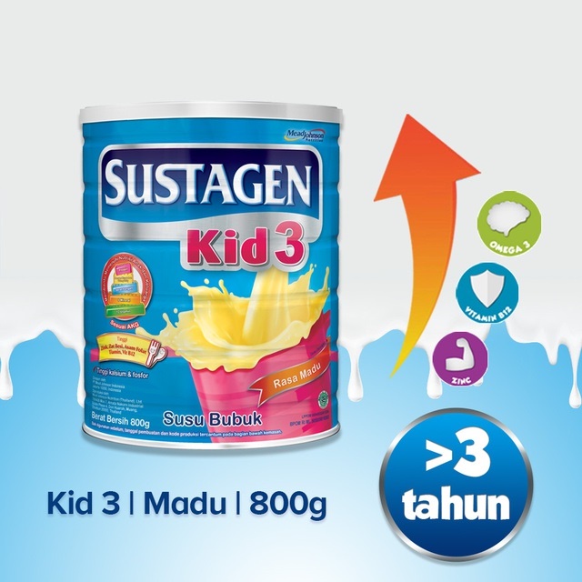 SUSTAGEN Kid 3+ Madu 800 gr Susu Pertumbuhan Anak 4-6 Tahun