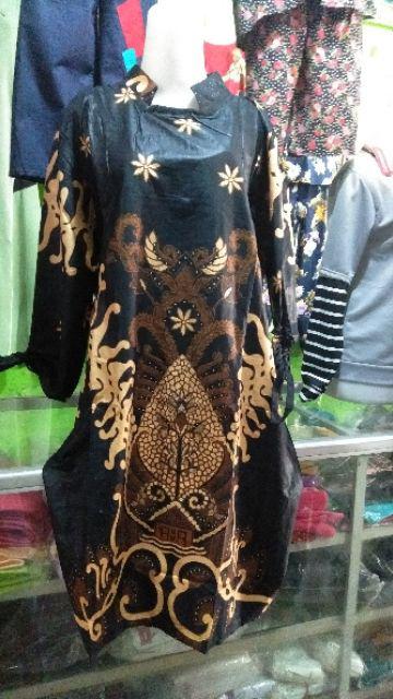 M-056 Batik Tunik | Atasan Batik Tunik Sogan Solo Batik  Khusain Pekalongan
