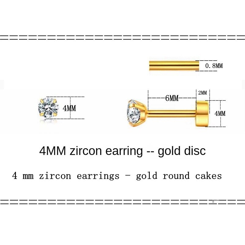 Anting Zirkon Anting Bening Anting Zirkon Terintegrasi Empat Cakar