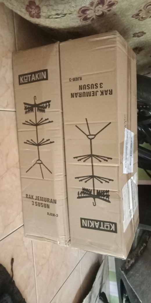 Tempat Jemuran Gantungan Hanger Jepitan Baju Pakaian Bayi Baby Anak Portable Menara Lipat Stainless