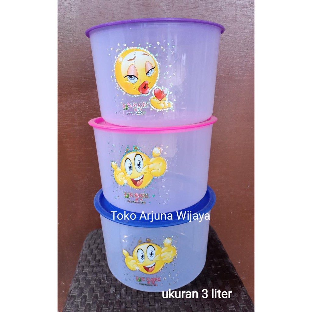 Toples stiker bahan tebal ukuran 3 liter (warna acak) harga satuan