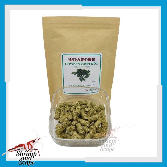 Pelet Pakan Bayam Natural Udang Hias Import / Spinach Shrimp Food