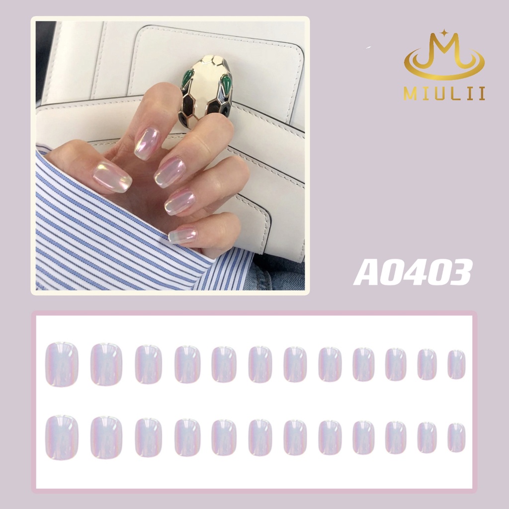 MIULII / KUKU PALSU   A0403  / 24PCS / 3D / NAIL ART / PREMIUM / MERAH / CUTE / FREE LEM JELLY / KUTEK