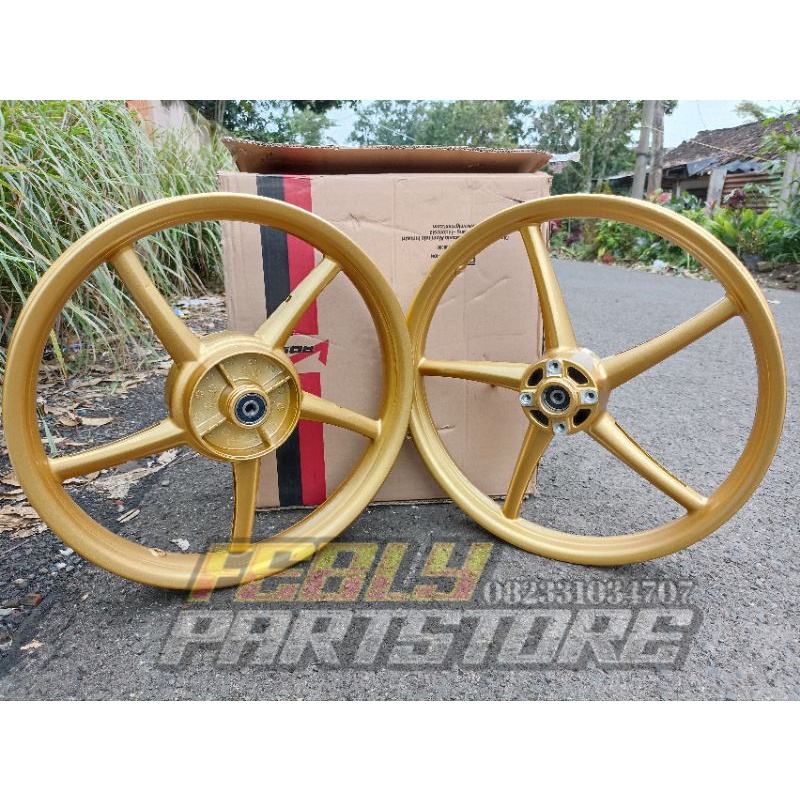 VELG DEPAN BELAKANG VROSSI MODEL RCB UKURAN 160 185 RING 17 PNP YAMAHA JUPITER VEGA FIZ HONDA CB GL 