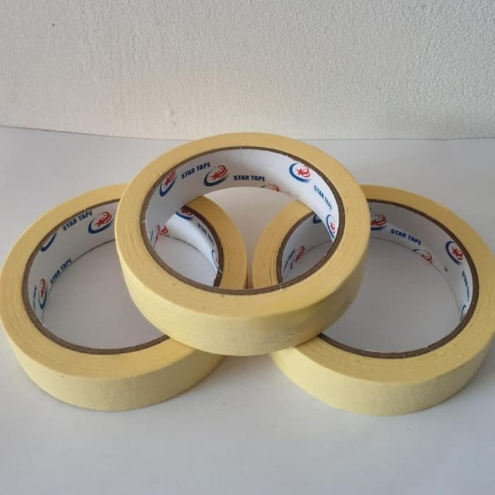 

Lakban Kertas STAR 24mm*21meter FULL/Masking Tape 1inc/Isolasi Kertas