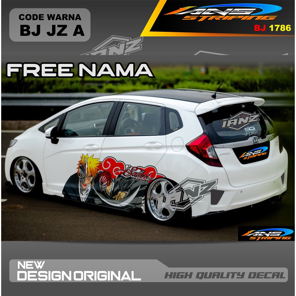 DECAL STIKER MOBIL HONDA JAZZ  AYLA AGYA AVANZA SWIFT YARIS / STIKER MOBIL DECAL MOBIL / STIKER VARIASI MOBIL AGYA AYLA JAZZ SITI CITY / DECAL STIKER MOBIL