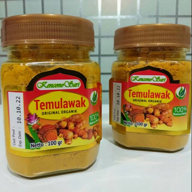 

Bubuk Temulawak Organik Asli Jamu Temulawak Kencono sari 100% herbal alami