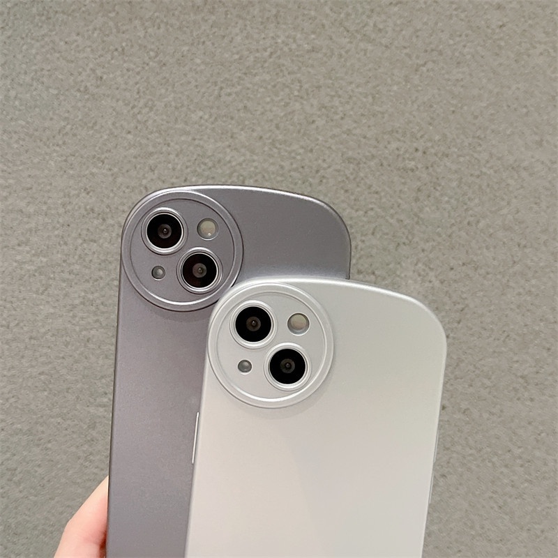 Soft Case Matte Electroplated Untuk iPhone 14 13 12 11 Pro X XS MAX XR 7 8 Plus