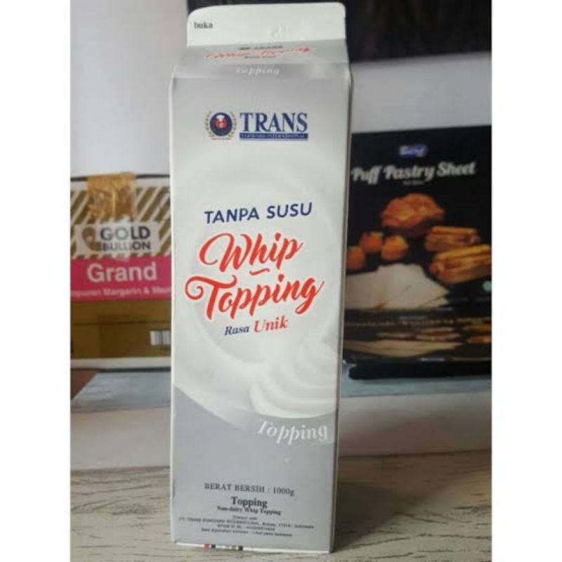 

TRANS WHIP TOPPING CREAM NON DIARY 1000G