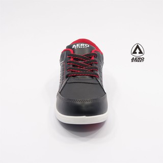 Aerostreet 39-42 Homizio Hitam Merah - Sepatu Sneakers