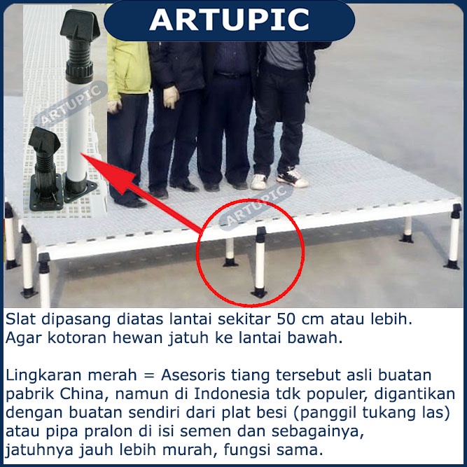 Slat Lantai Ayam Hitam Alas Tatakan Kandang Kambing Ayam Kelinci Plastik Anjing Domba Unggas Ikan Koi Pijakan Kandang Modern Ternak