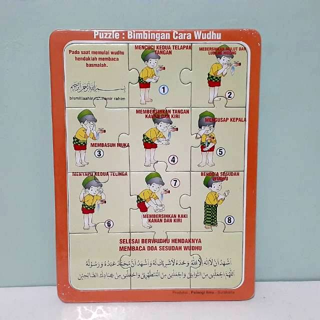 Puzzle / Puzle / Pazel Tata Cara Berwudhu - Belajar Wudhu