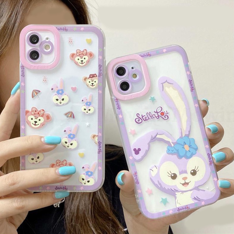 Soft Case Silikon TPU Transparan Motif Kelinci Untuk IPhone 14 13 12 11 Pro XS Max XR X 8 7 6S Plus Mini SE2