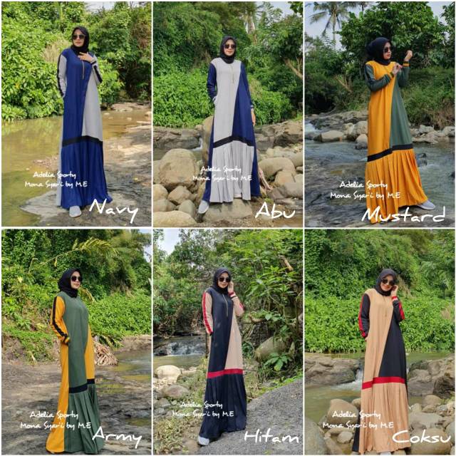 GAMIS SPORTY - Adelia Sporty Original Mona Syar'i