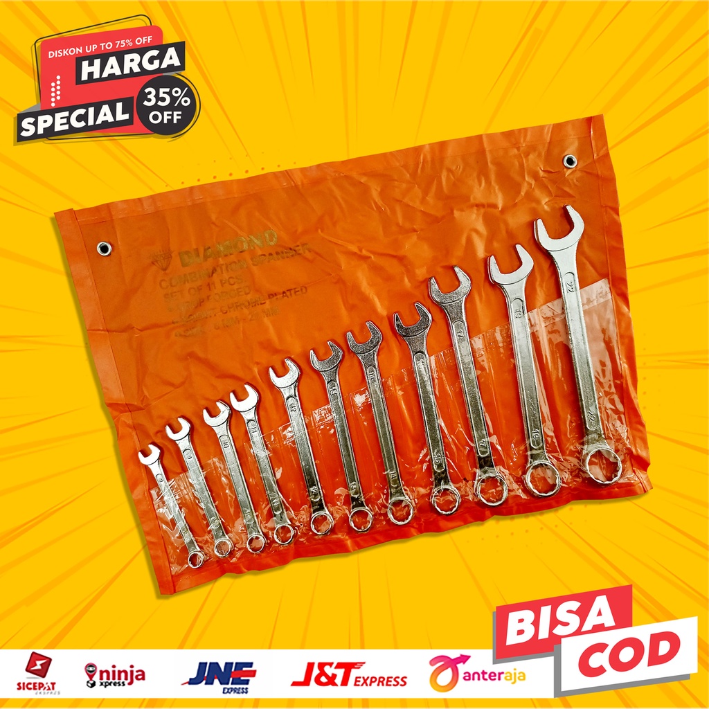 Paket Kunci Bengkel Murah KUNCI SHOCK 27 KENMASTER + KUNCI RING DIAMOND + OBENG T PALU  BISA COD kunci bengkel lengkap kunci set konci 1 set Tool Kit Pas Ring L Full Set Peralatan Bengkel Original Kunci Socket Wrench Peralatan Multifungsi Mobil Dan Motor-2