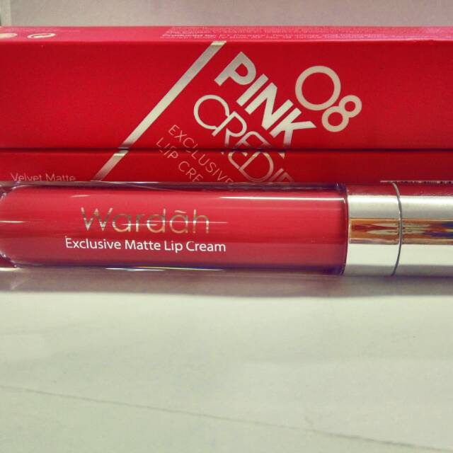 Wardah Exclusive Matte Lip Cream no 8 (Pinkcredible)..