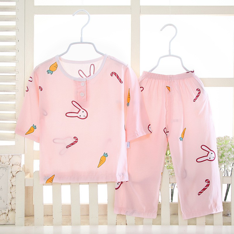 Piyama anak Perempuan Baju Tidur anak perempuan Katun Lembut Nyaman motif 0-5 Tahun