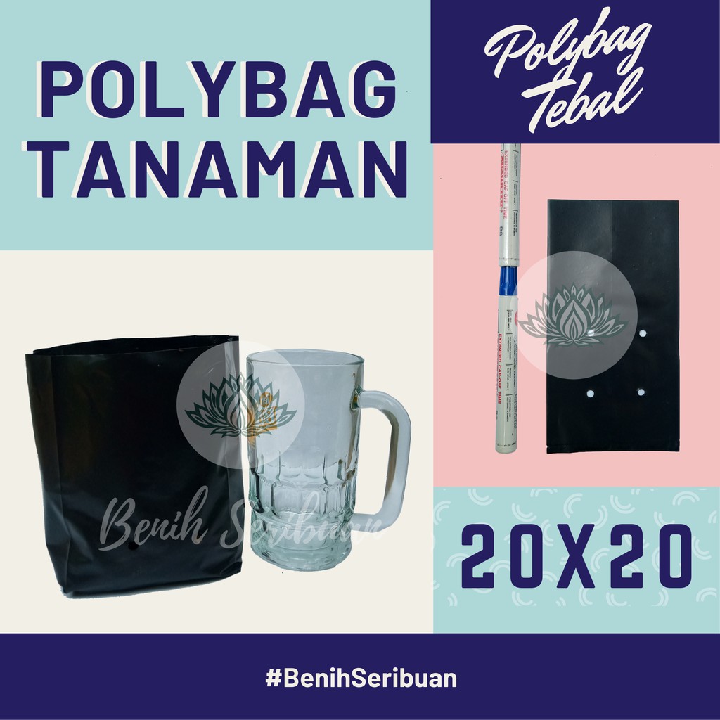 Polybag Tanaman Tebal 20x20 Plastik Polibag Kecil Polibek 20 x 20 Pot Benih Bibit Bunga Sayuran