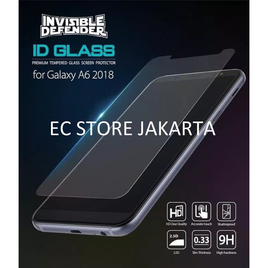 Ringke ID Invisible Defender Tempered Glass Galaxy A6 2018 3 Packs