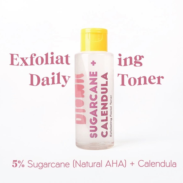 Bloomka SUGAR CANE CALENDULA Exfoliating Facial Toner 100 ml ORIGINAL