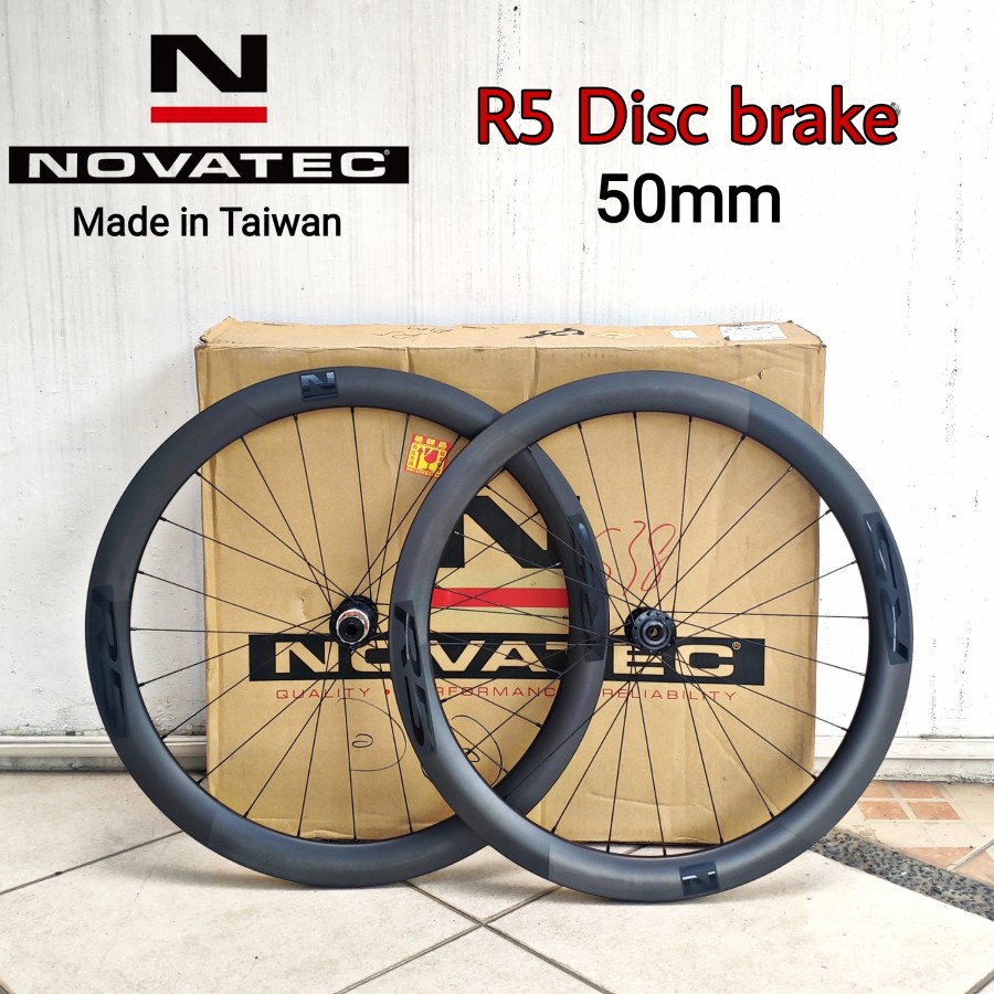 WHEELSET 700C CARBON NOVATEC R5 DISCBRAKE 50MM TUBELESS READY