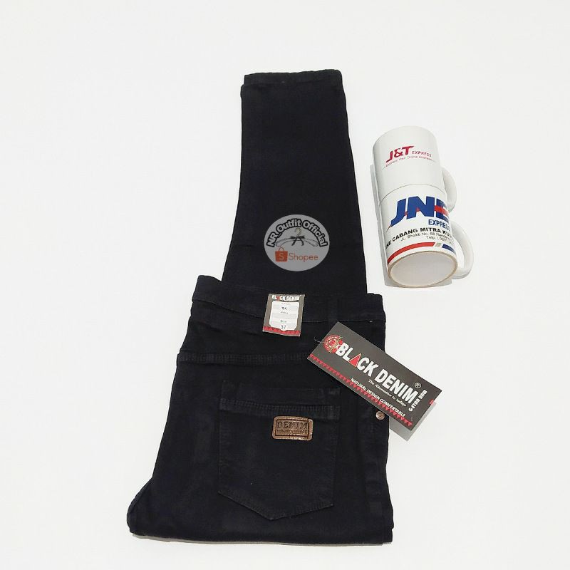 Celana Jeans Panjang Pria Hitam RC Slim Fit Skinny Stretch Cowok 27-38 NR_Outfit Official COD