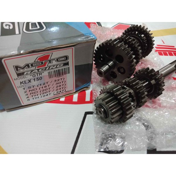 Dijual Gigi Ratio Gear Rasio Gearbox KLX GTR 12t 32t Merk Moto 1 Close Rapat Murah