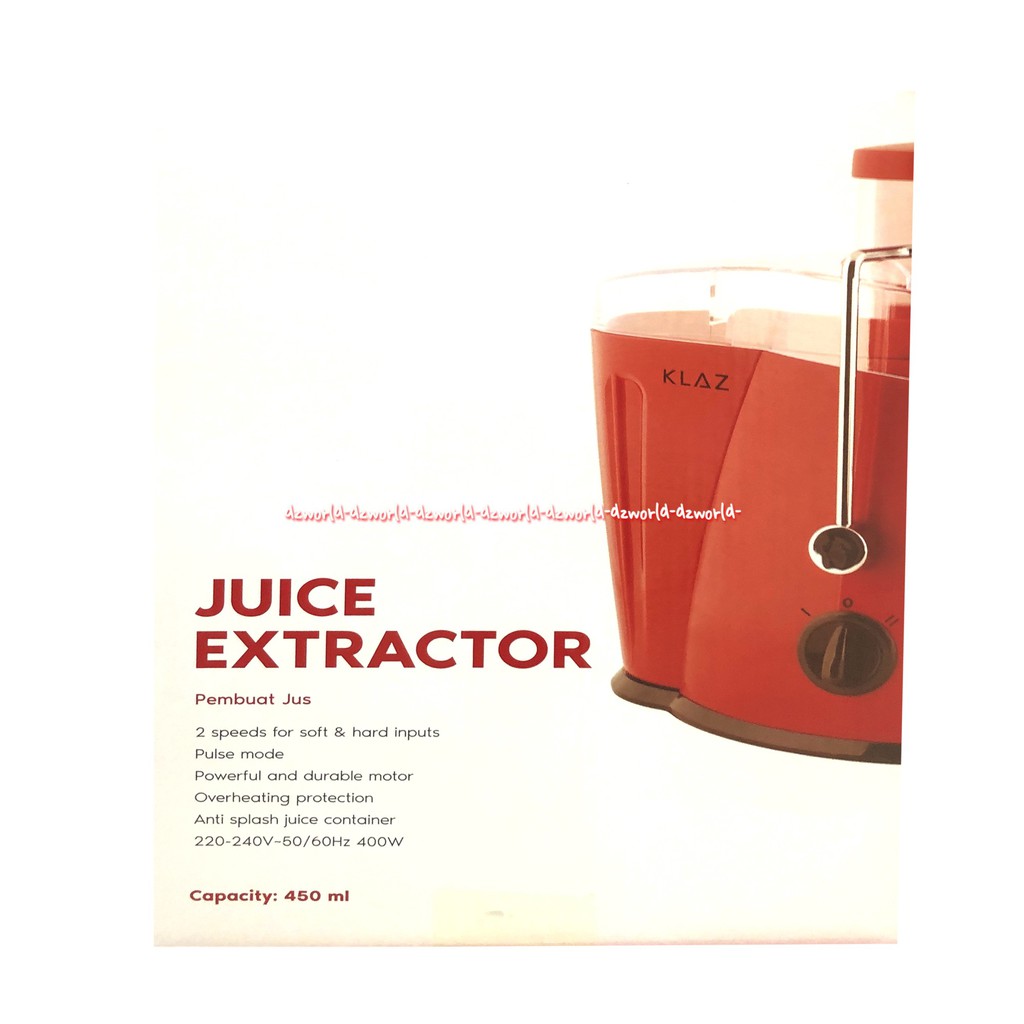 Klaz Juice Extractor Red Mesin Juice Merah Juicer