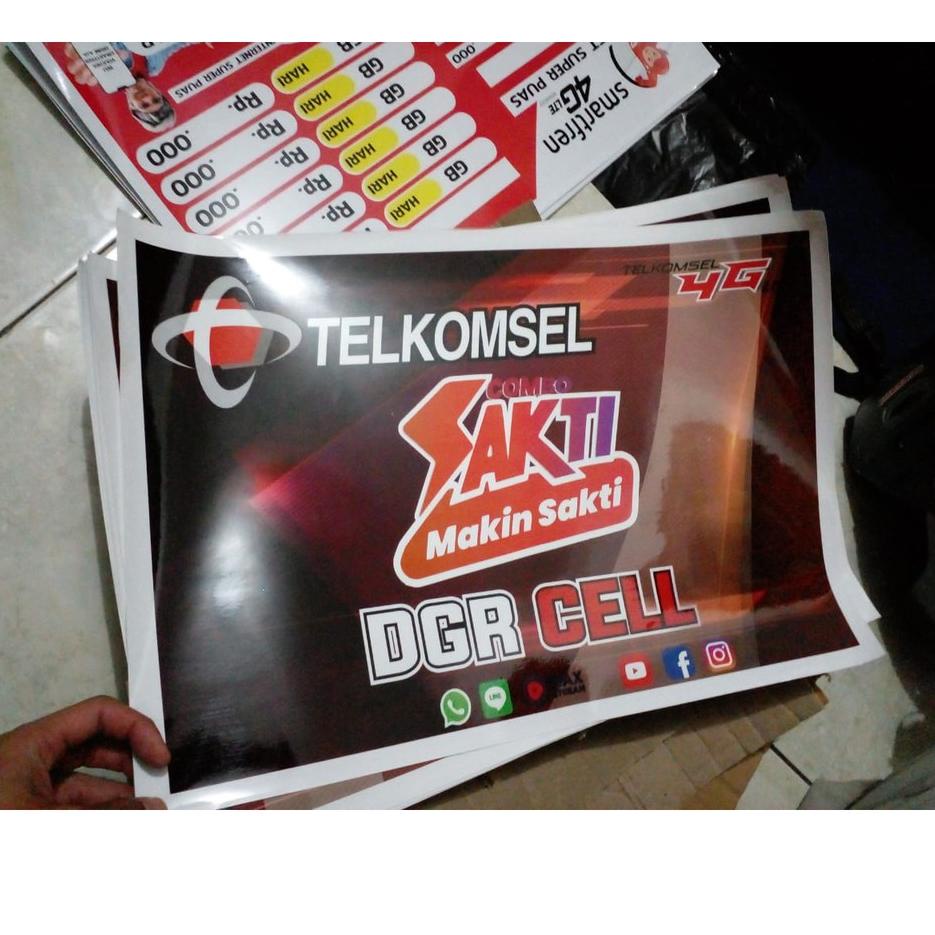 

411☙ Poster bawah etalase telkomsel psgt -75