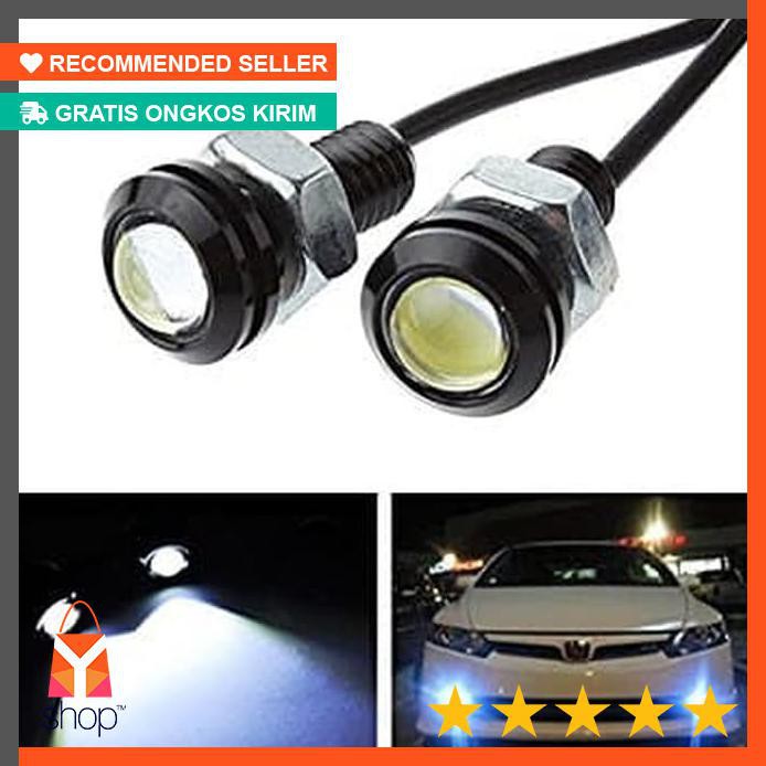 TERLARIS  lampu led mata elang eagle eye 12v 23mm - Putih