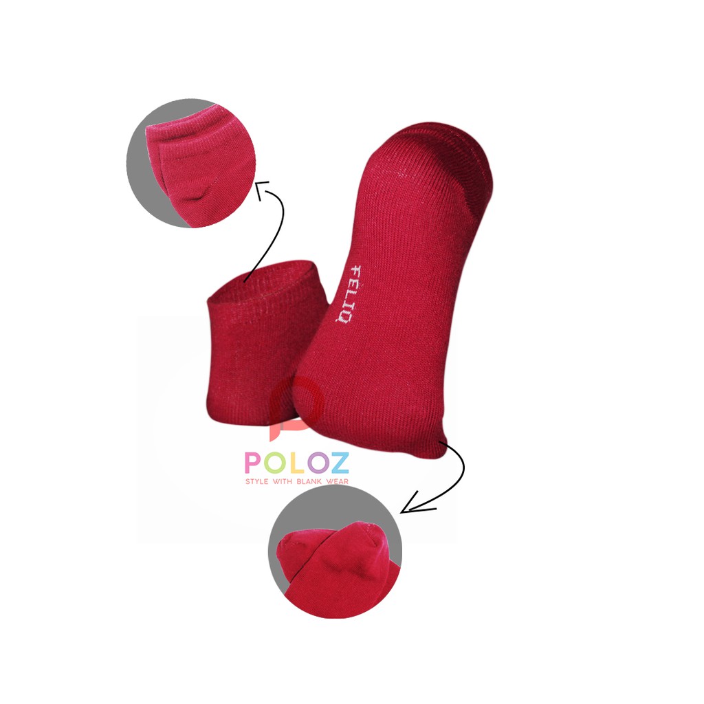 Jual kaos kaki pria wanita pendek semata kaki-merah