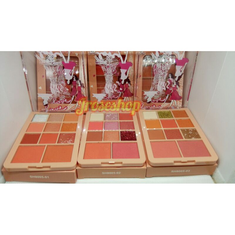 [12 PCS] Eyeshadow palette sherby lsh 8005 lusinan