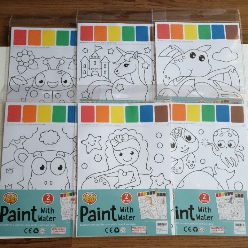 

Mainan Edukasi mewarnai hanya dengan air untuk anak DIY Latihan Mewarnai, Menggambar
